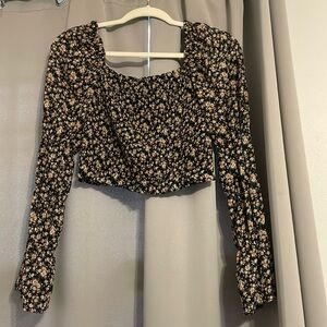 Wild Fable Floral Smocked Long Sleeve Flowy Top